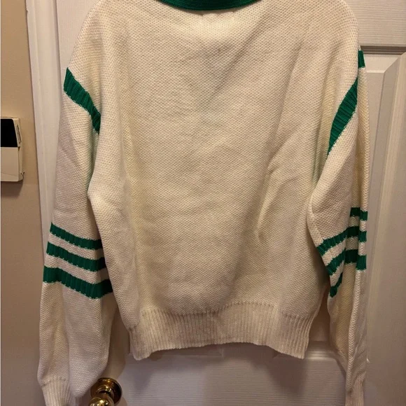 MNML Men’s Polo Knit Green/White Sweater Size Medium BNWT - Picture 5 of 11